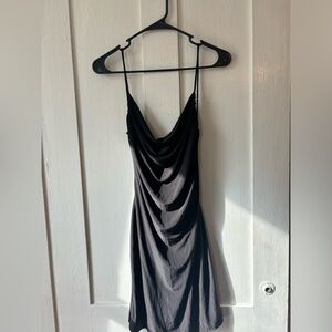 Black low back mini dress!